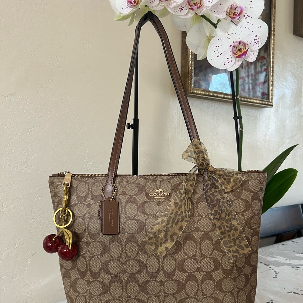 Coach Brown Signature Tote Bag
